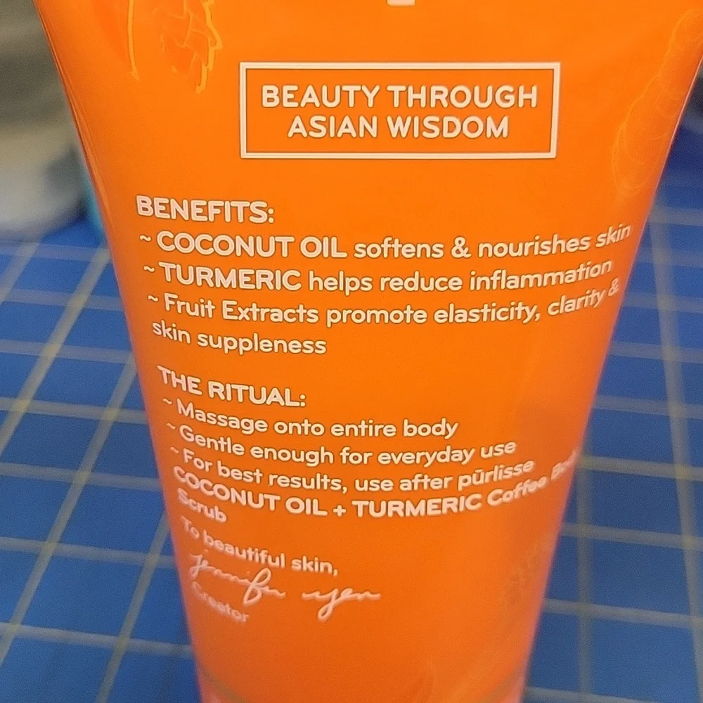 Purlisse Orange Coconut Oil & Turmeric Body Butter 170g New Sealed Tube